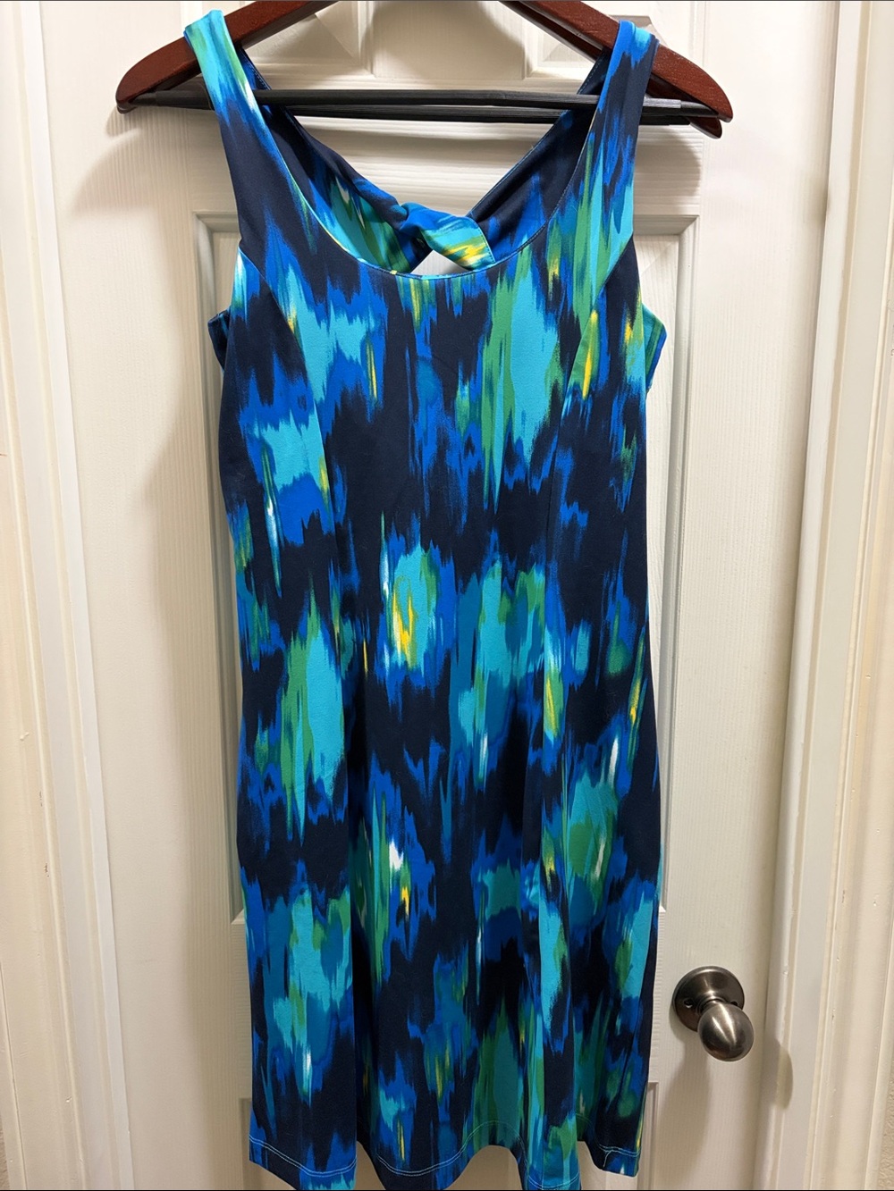 Eddie Bauer S Women’s Blue Multi-Print Sleeveless Dress New